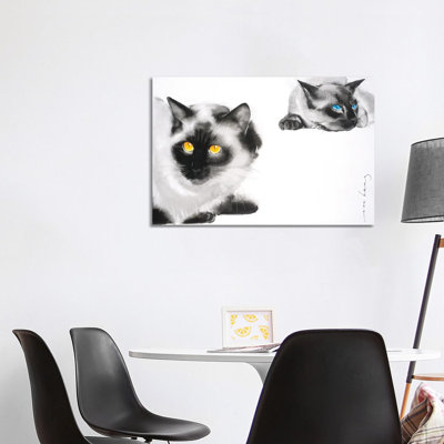 Cat Distancing by Soo Beng Lim - Wrapped Canvas Print