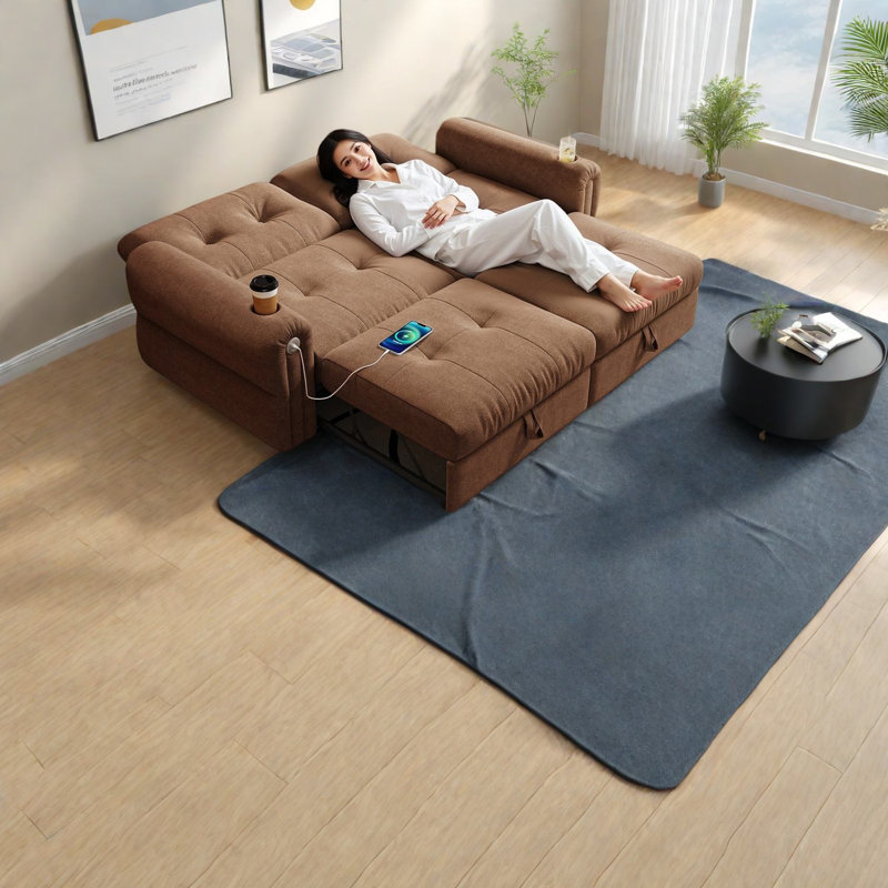 Canapés multifonctionnels, tissu chenille, design moderne pour espaces polyvalents