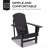 Wooden Adirondack Chair, Outdoor Patio Lawn Chair With Cup Holder, Weather Resistant Lawn Furniture, Classic Lounge For Deck, Garden, Backyard, Fire Pit, Black-2122245194