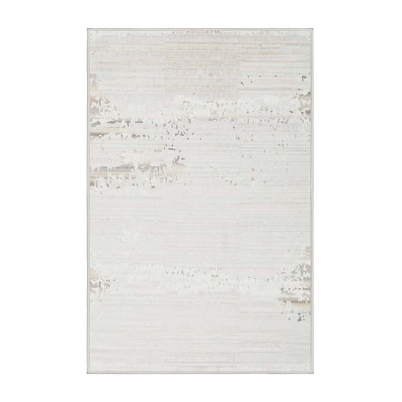 Tapis gris / crème, Rectangle 2 pi x 4 pi