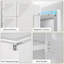 Penderie portative avec 8 compartiments, 2 tringles suspendues, blanc
