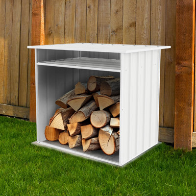 Absco Woodstore 30.71" W x 42.52" D Galvanized Steel Log Store
