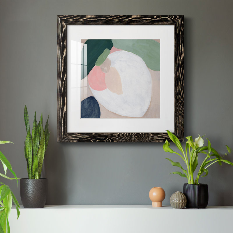 Orbe Fresco II - reproduction encadrée de qualité supérieure - prête à être accrochée, H 34,5 po x l 34,5 po x P 1 po