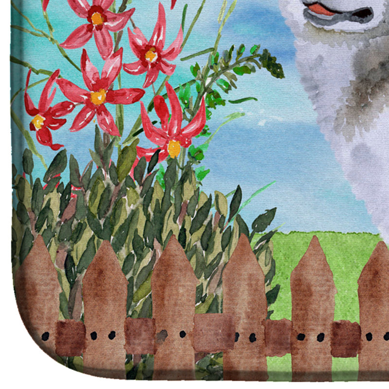 Tapis de séchage à ressorts effet velours alaskan malamute