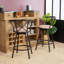 Sinope Swivel Upholstered Counter Stool with Metal Frame