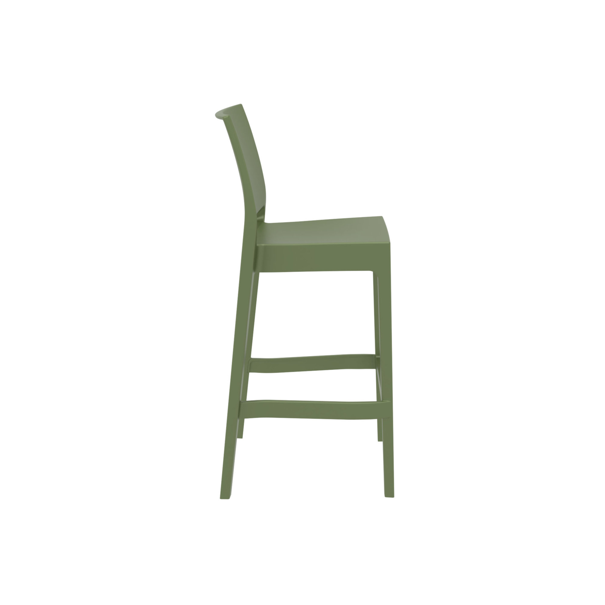 Adrienne Outdoor Bar Stool, 29.5", Olive Green