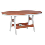 Berlin Gardens Harbor Regular With White Base 64″ Oblong Table