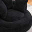 Fauteuil à billes rond surdimensionné de 55,1 po pour adultes, fauteuil de détente en fausse fourrure moelleuse, grand fauteuil à billes confortable avec rembourrage en mousse compressée, fauteuil de lecture et de jeu confortable pour la chambre à coucher et le salon-1718511826-1718511828