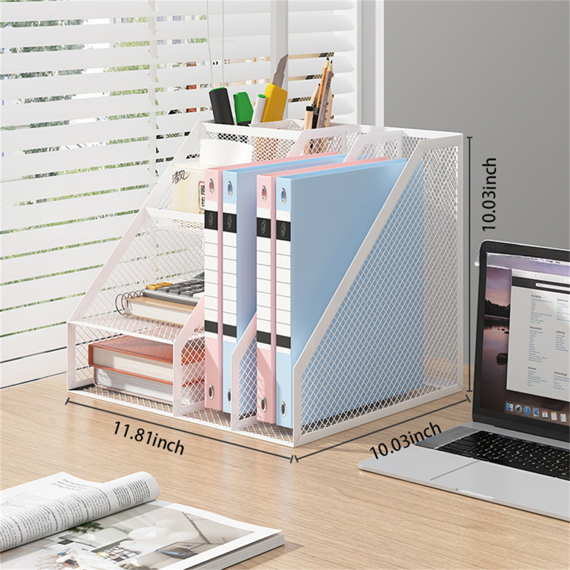 Porte-revues en métal Shannalee, Blanc