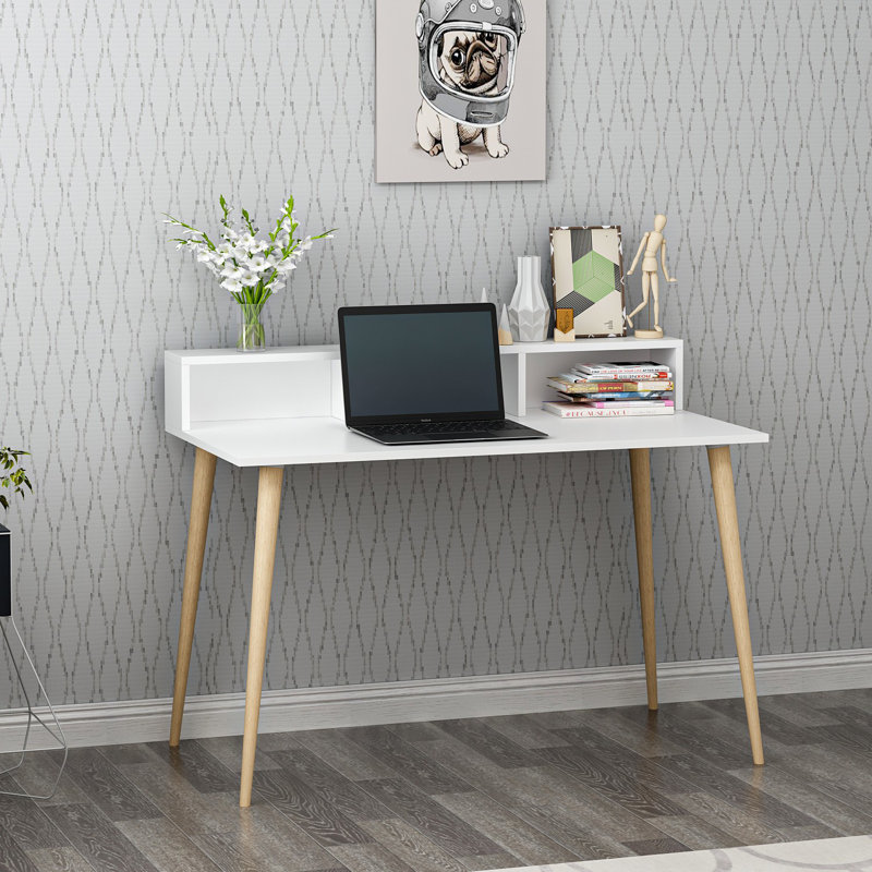 Bureau d'étudiant, H 60 po x l 120 po x P 75 po, Blanc