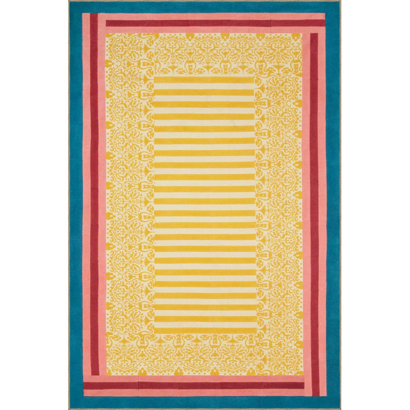 Tapis tissé multicolore Modern, Tapis de couloir 3 pi 3 po x 6 pi 7 po inclus