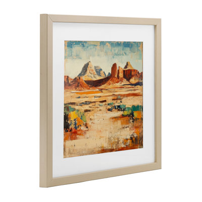 Wild West Desert Impression, reproduction sous verre encadrée, design par Petal Prints Design