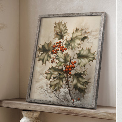 «Christmas Holiday Art DCCXIV», reproduction d'art encadrée - bois massif