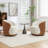 Stith Velvet Upholstered Swivel Barrel Chair-1880817593