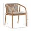 Carson Teak Wood Outdoor Dining Chair, Beige