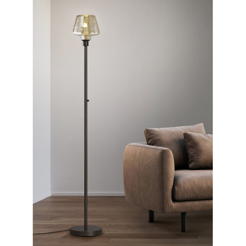 Ericdaniel 71'' Torchiere Floor Lamp, Mercury, Dark Bronze