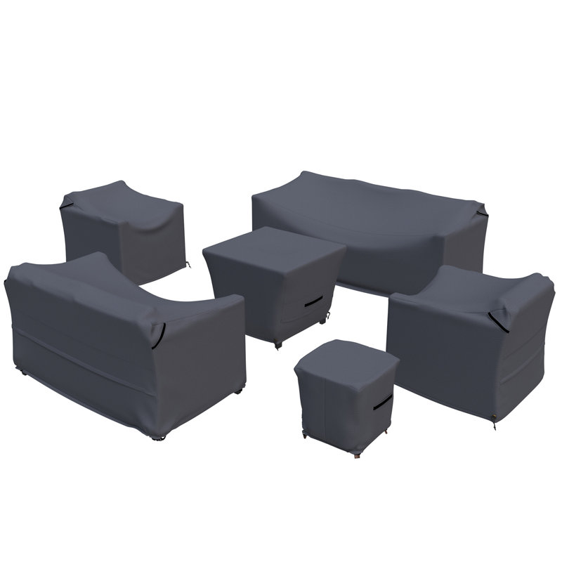 Lovall Rattan Wicker Patio Seating Group Cover