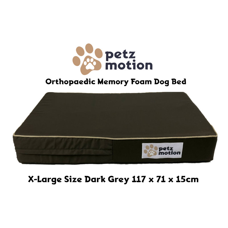 Orthopedic Polyester Pet Bed, Extra Large, Grey