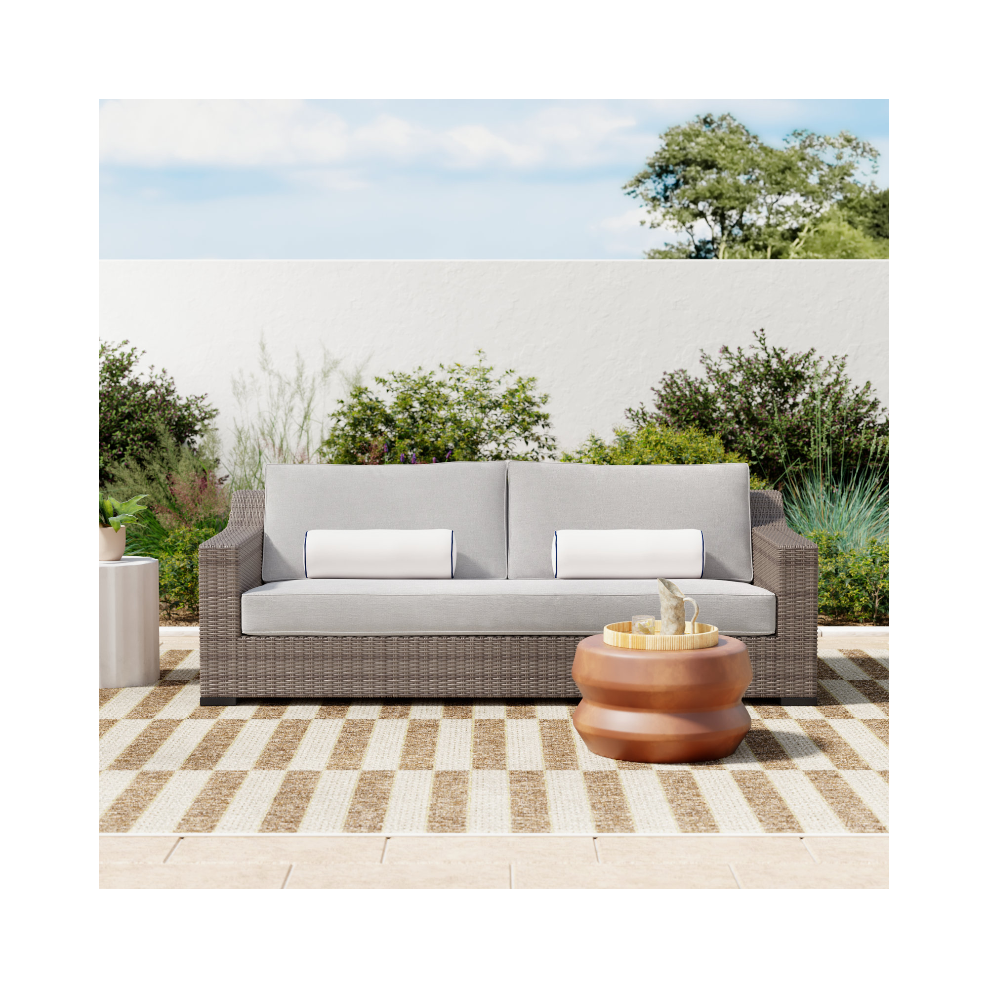 Manhattan Rustic Wicker Rattan Sofa