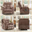 Fauteuil inclinable surdimensionné en microfibre de 40,5 po de large avec chauffage chauffant et deux porte-gobelets cachés et port USB et poche latérale-974790285