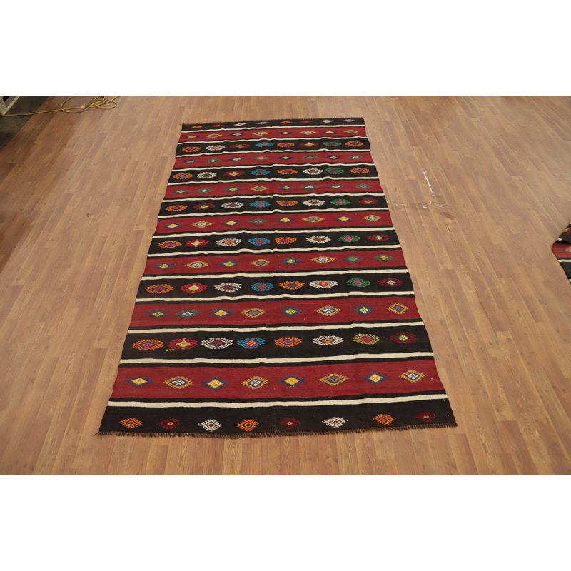Vegetable Dye Kilim Turkish Area Rug 5x10