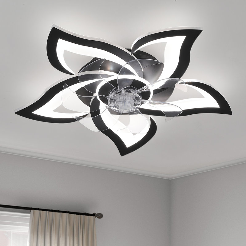 Modern 7-Blade Ceiling Fan With 5 Lights – Remote Control, 6-Speed Reversible Blades, Dimmable & Timer Function