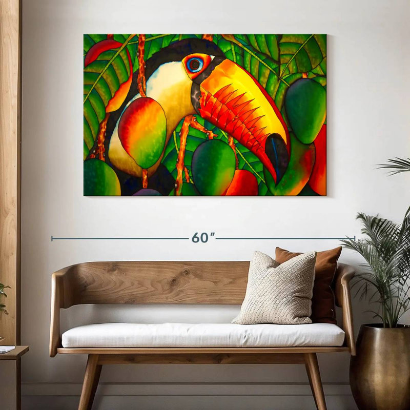 Paradise Toucan, 32" H x 48" W