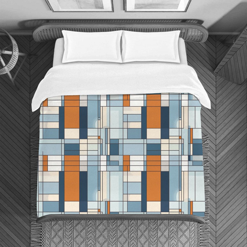 Mondrian Bedding Geometric Duvet Cover 4516, Housse de couette pour lit simple