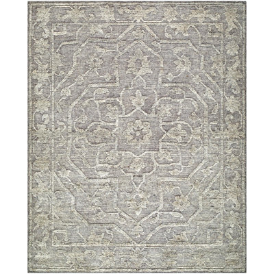 Savannah Hand Knotted Wool Area Rug in Taupe