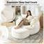 Chaise longue surdimensionnée avec repose-pieds 53,15 po-160127554