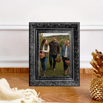 Black 3 PCS 5" x 7" Everyday Picture Frame with Tabletop Stand and Wall Hooks