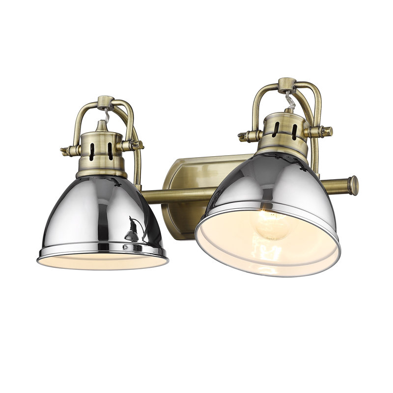 Lyndee 2 - Light Dimmable Vanity Light, Chrome, Aged Brass