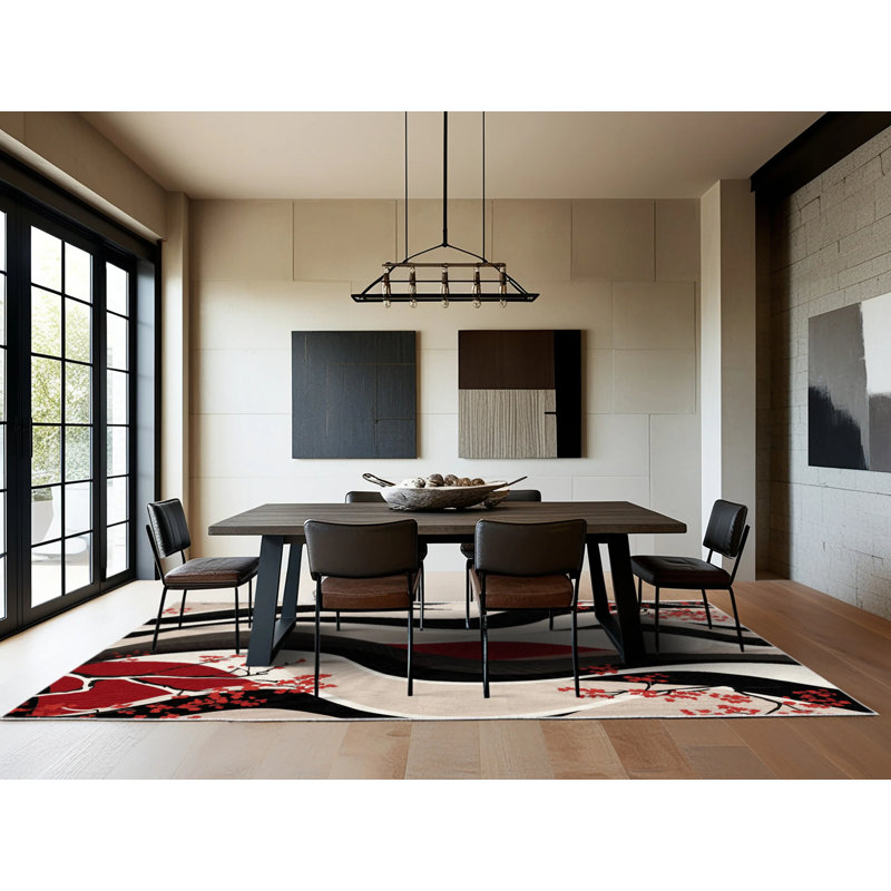 Tapis tourbillon Sakura, Carré 7 pi