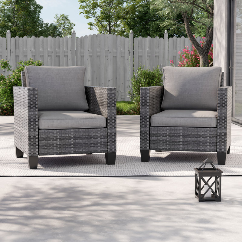 Chaise de patio avec coussins , Gris