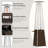 48,000 BTU Propane Standing Patio Heater with Wheels and Small Table-61749205