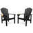 Outdoor HDPE Plastic Stackable Adirondack Chairs with Cup Holders, All-Weather Patio Chairs (Set of 2)-423456772-432928113