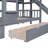 Hatina Kids Castle Style Storage Bunk Bed with Slide and Stairs-987003171-987003182