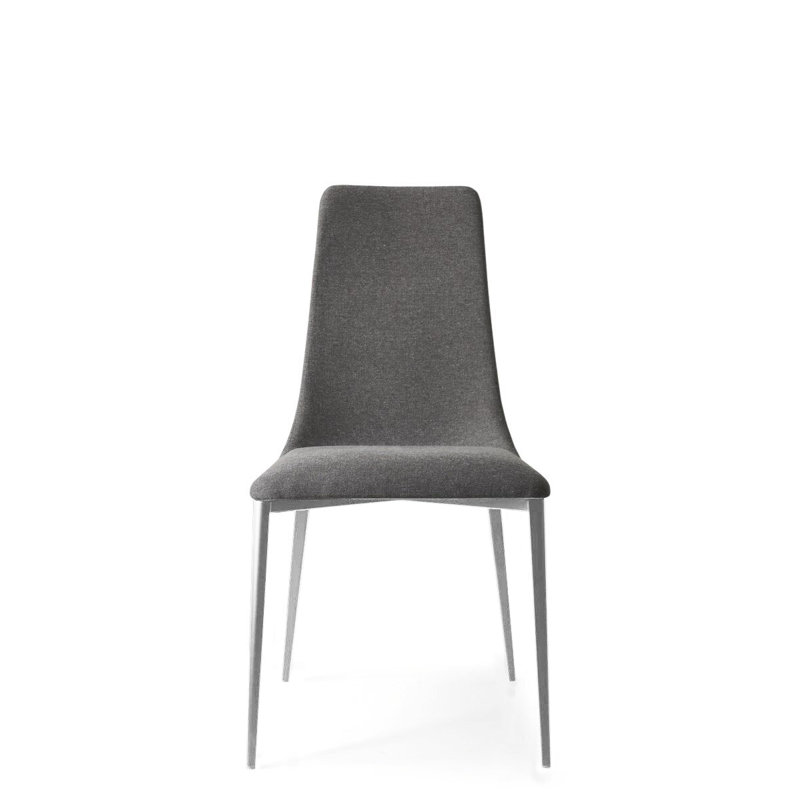 Chaise rembourrée Etoile, Cordon Denver / chromé
