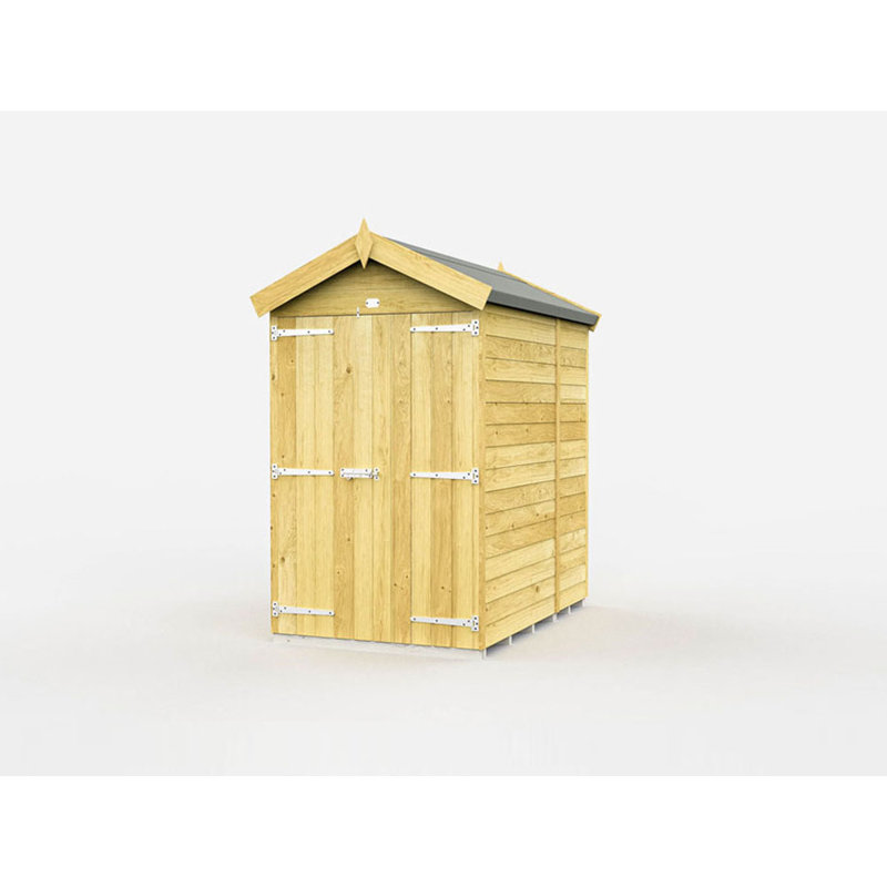 4ft x 6ft Apex Shed - Double Door without Windows