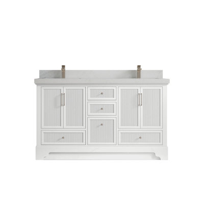 Alys 60 Double Bathroom Vanity with Top (Pulls Option)