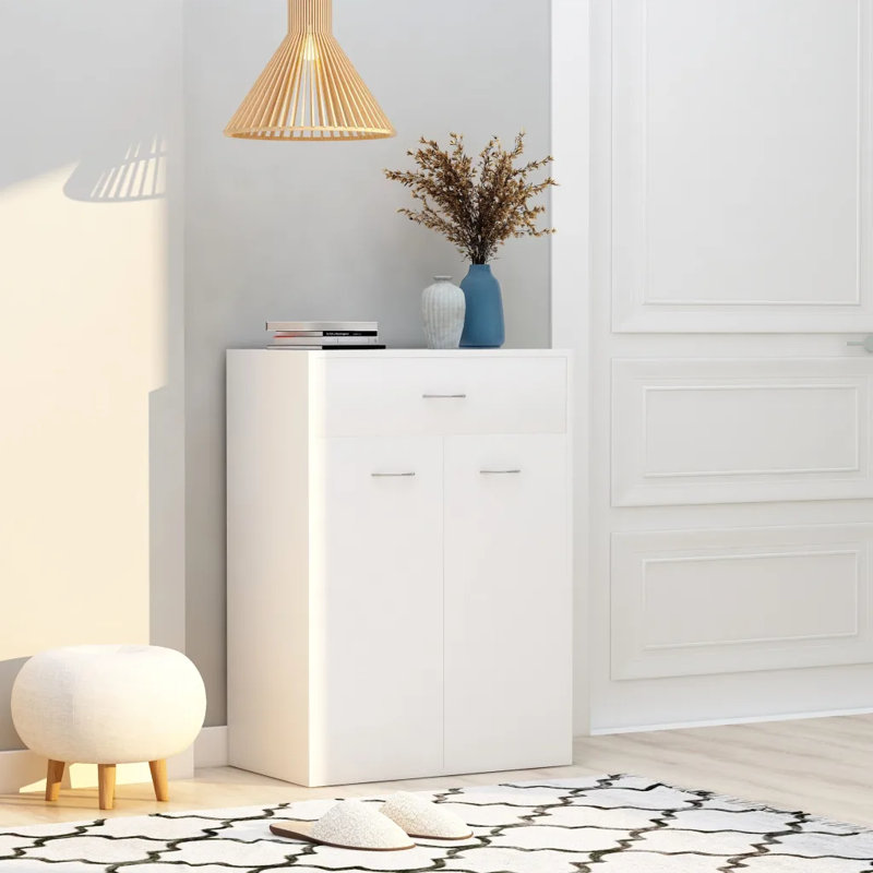 Sandara 12 Pair Shoe Storage Cabinet, White