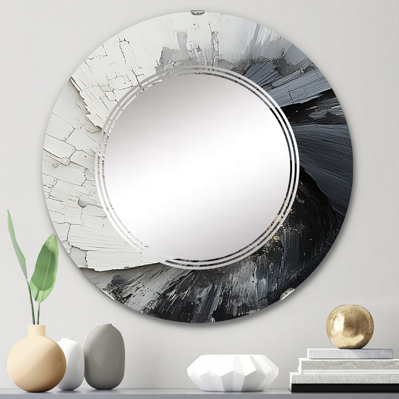 Campesina - Miroir mural moderne rond, 24 po x 24 po
