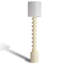 Lin blanc + lampes sur pied en résine-969409101