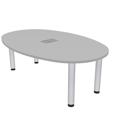 Boat-Oval Shaped Meeting Room Table with Post Legs with Electric and Data