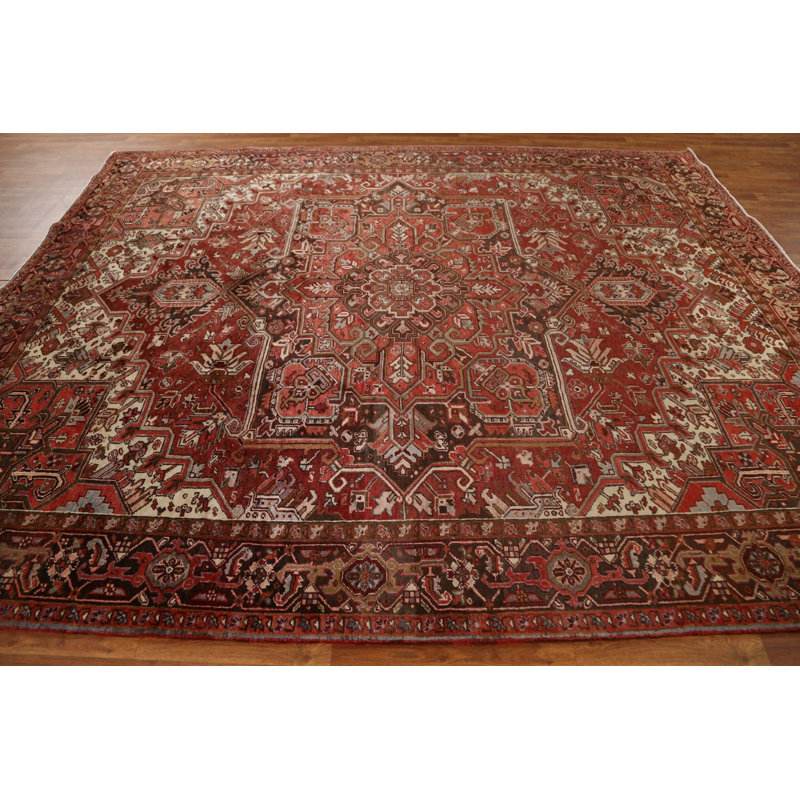 Tapis géométrique en laine 9 x 11