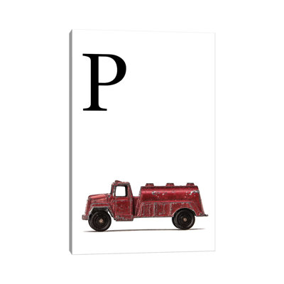 P Water Truck White Letter - Print on Canvas