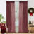 Linen Plaid Curtains Modern Window Panels Check Tartan Light Filtering Curtains for Living Room Bedroom, Rod Pocket Back Tab, 2 Panels-329966677-329966679