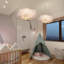 Luminaire suspendu en coton blanc Cloud, lustre créatif pour chambre d'enfant-848687499