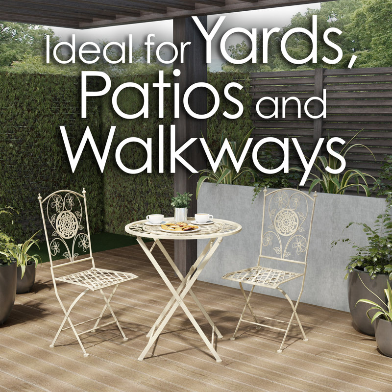2 - Person Patio Dining Set with Round Table , Cushions Included