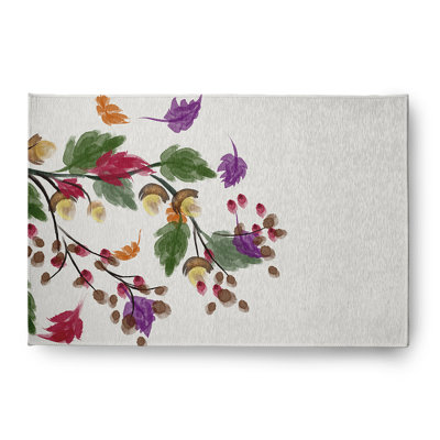 Chenille Floral Indoor / Outdoor Rug